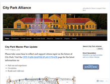 Tablet Screenshot of cityparkalliance.org